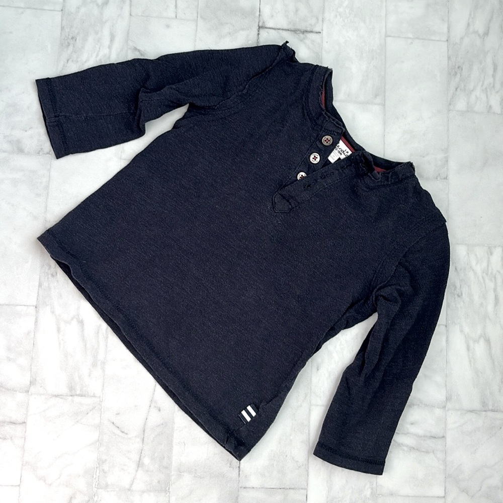 Splendid Baby Boy’s Navy Henley Long Sleeve Shirt